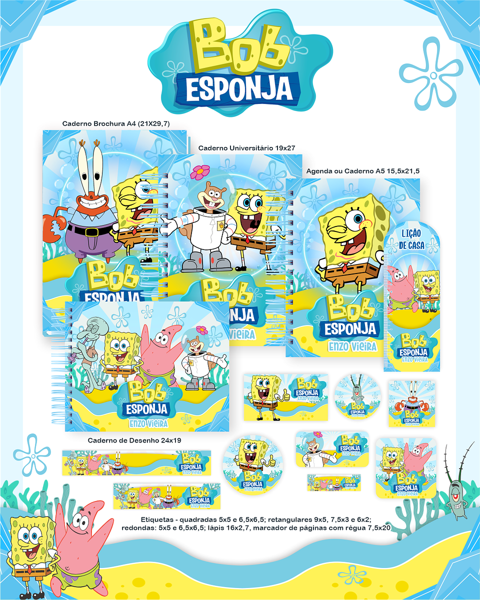 Arquivo Combo Bob Esponja - Pamella 1