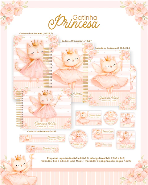 Arquivo Combo Gatinha Princesa - Pamella