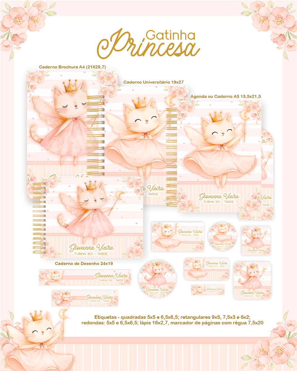 Arquivo Combo Gatinha Princesa - Pamella 1