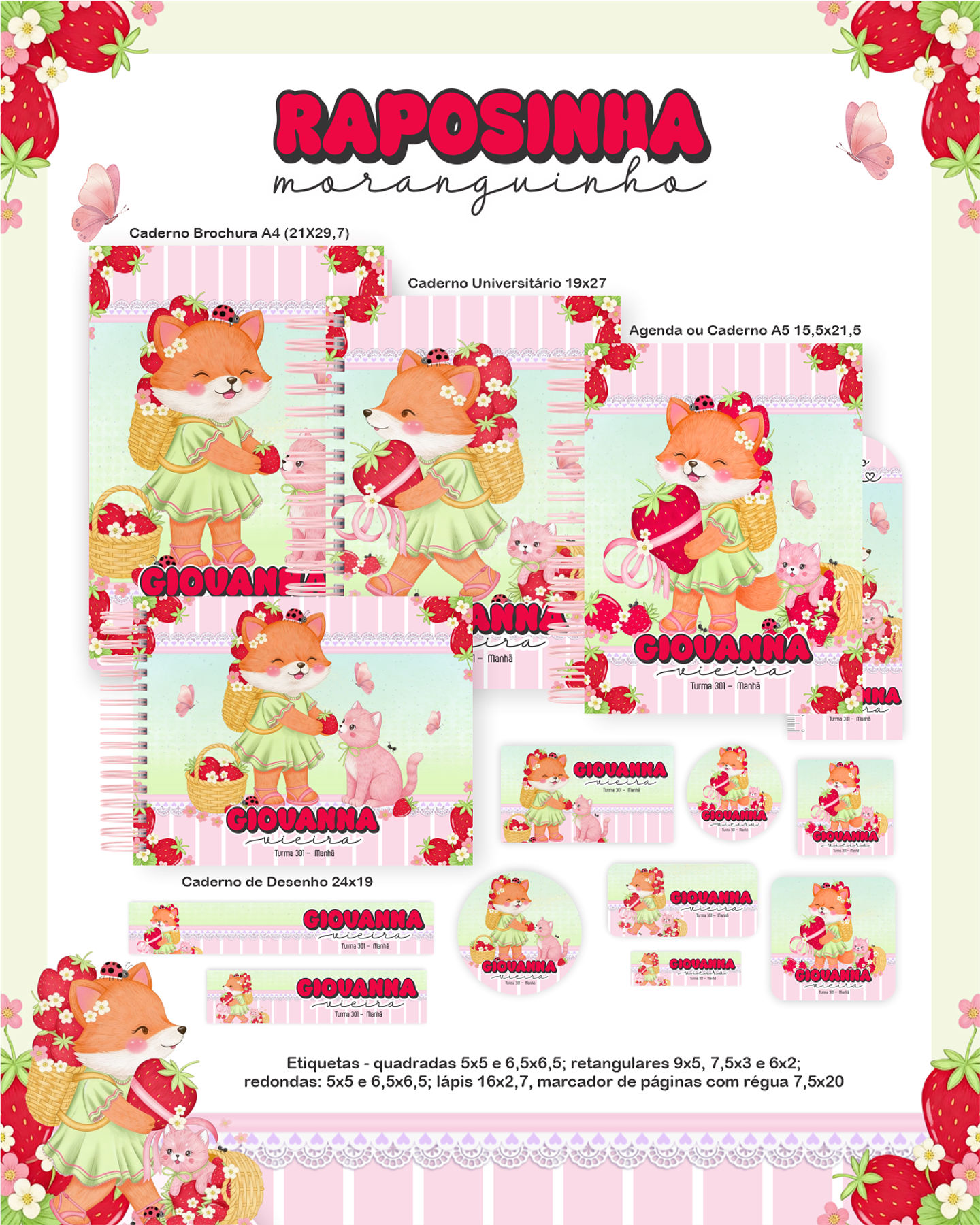 Arquivo Combo Raposinha Moranguinho - Pamella 1