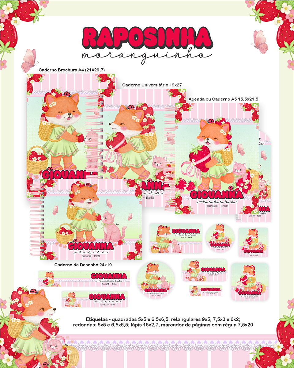 Arquivo Combo Raposinha Moranguinho - Pamella 1