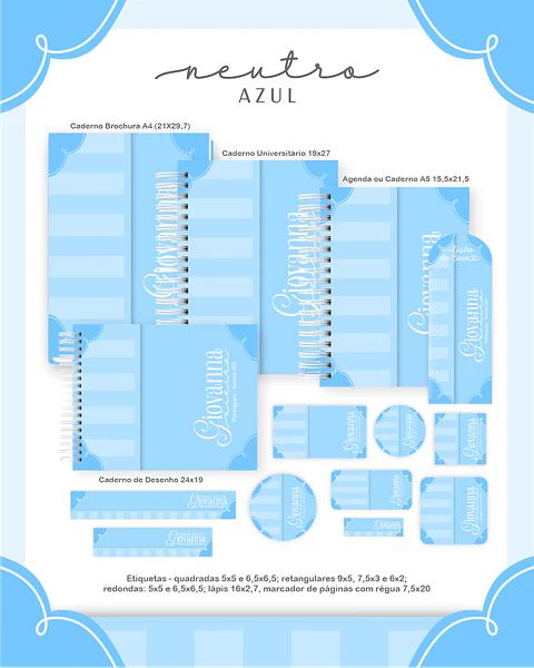 Arquivo Combo Neutro Azul- Pamella