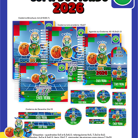 Arquivo Encadernação Escolar 2026 Copa do Mundo 1