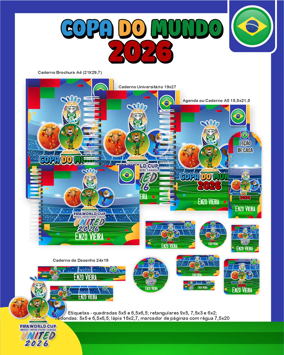 Arquivo Encadernação Escolar 2026 Copa do Mundo 1
