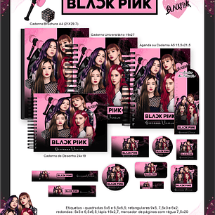 Arquivo Encadernação Escolar 2026 Black Pink