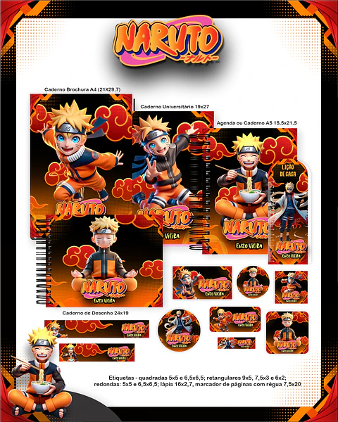 Arquivo Escolar Naruto - Pamella
