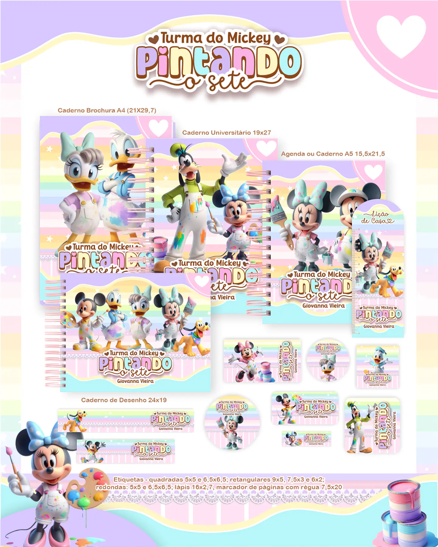 Arquivo Escolar Turma do Mickey Pintando o Sete - Pamella 1