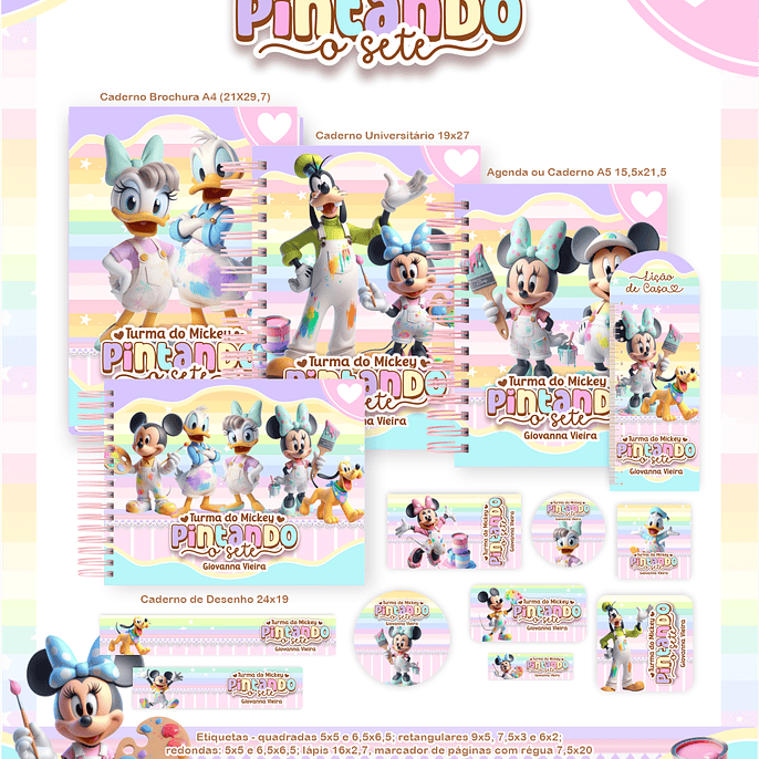 Arquivo Escolar Turma do Mickey Pintando o Sete - Pamella 1