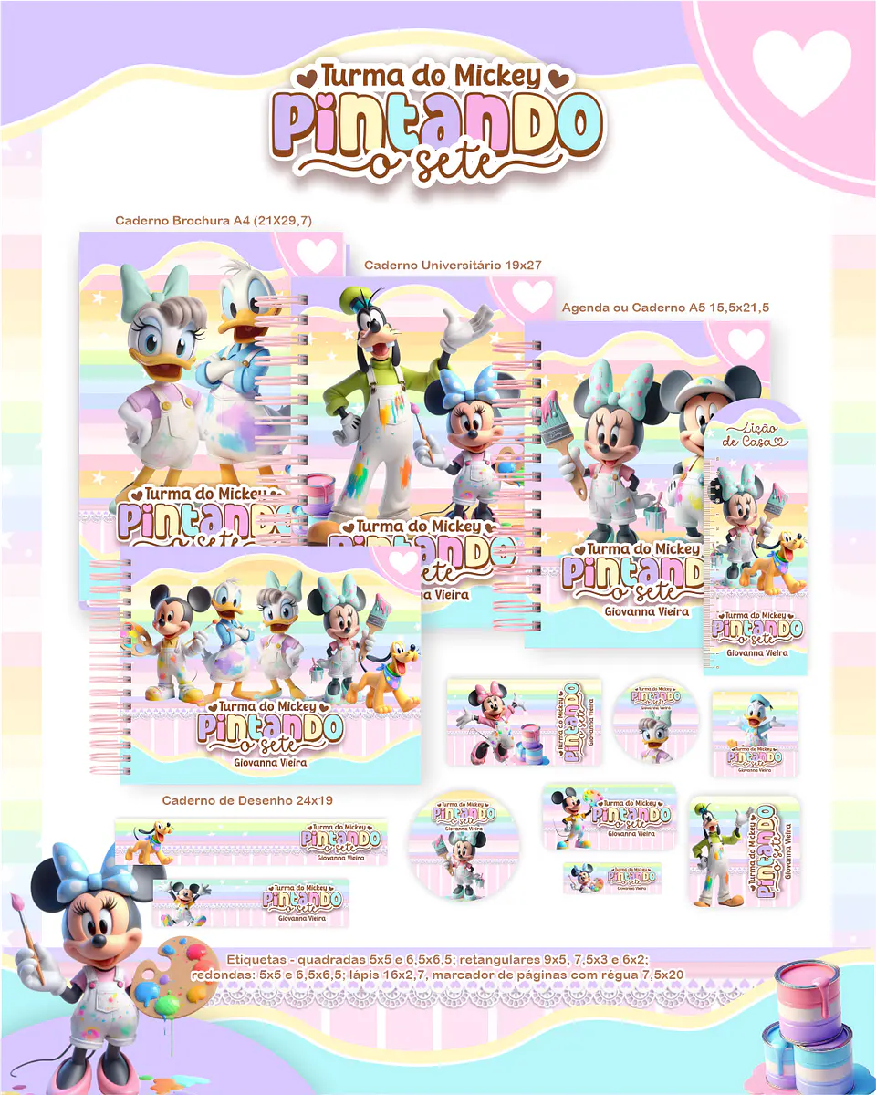 Arquivo Escolar Turma do Mickey Pintando o Sete - Pamella 1