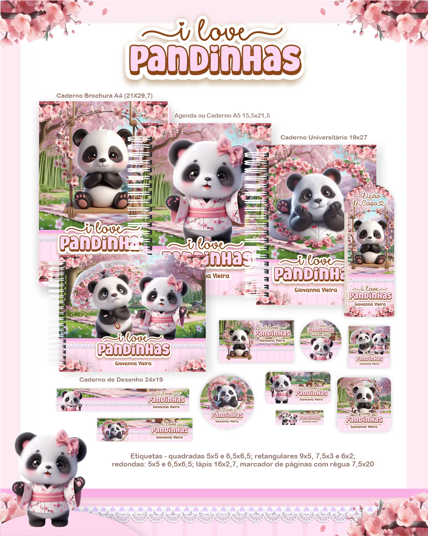 Arquivo Escolar I Love Pandinhas - Pamella 1