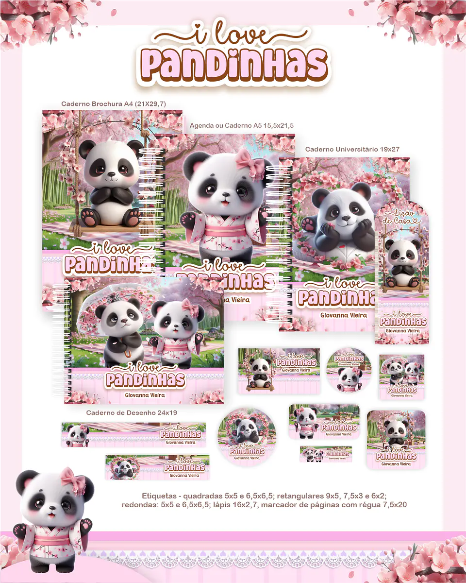Arquivo Escolar I Love Pandinhas - Pamella 1