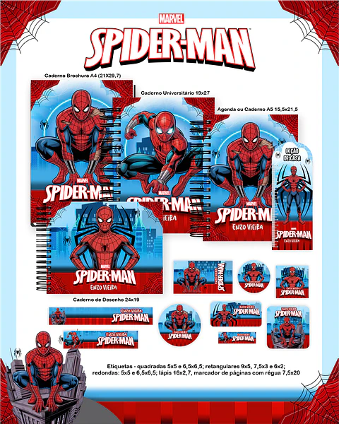 Arquivo Escolar Homem Aranha - Pamella