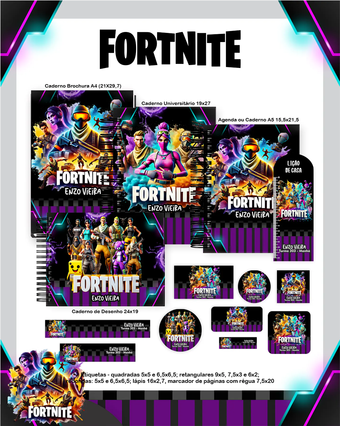 Arquivo Escolar Fortnite - Pamella 1