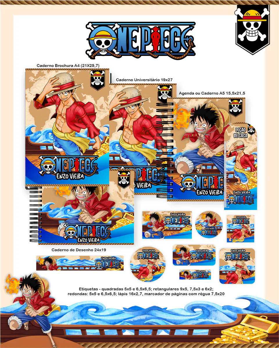 Arquivo Escolar One Piece - Pamella 1