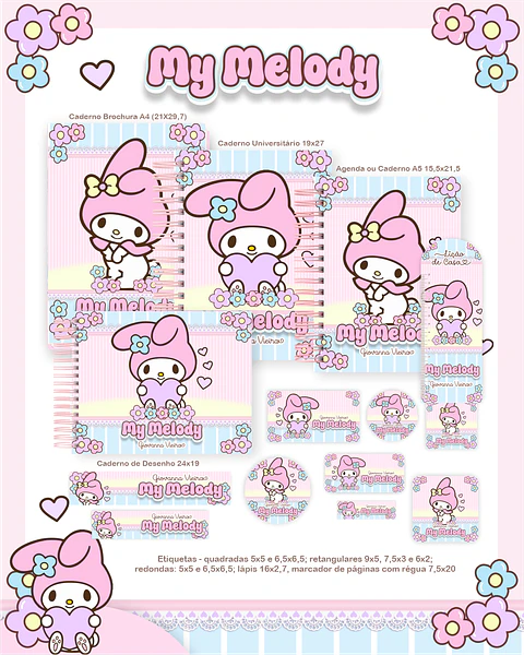 Arquivo Escolar My Melody - Pamella