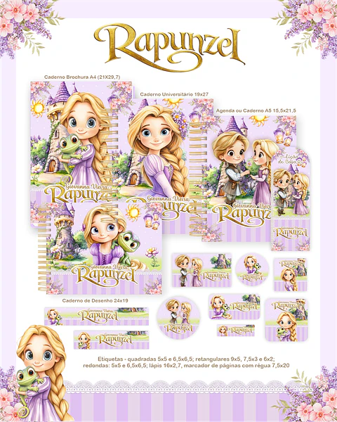 Arquivo Escolar Rapunzel - Pamella