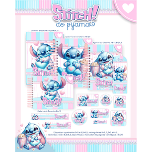 Arquivo Escolar Stitch de Pijama - Pamella
