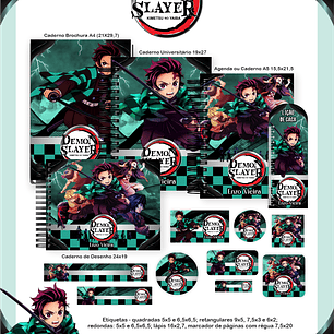 Arquivo Escolar Demon Slayer - Pamella