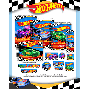 Arquivo Escolar Hot Wheels - Pamella