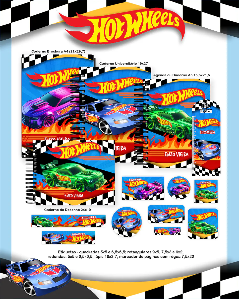 Arquivo Escolar Hot Wheels - Pamella 1
