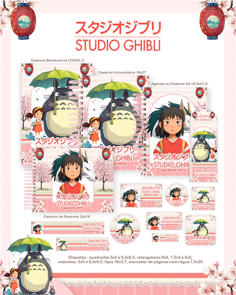Arquivo Escolar Studio Ghibli - Pamella