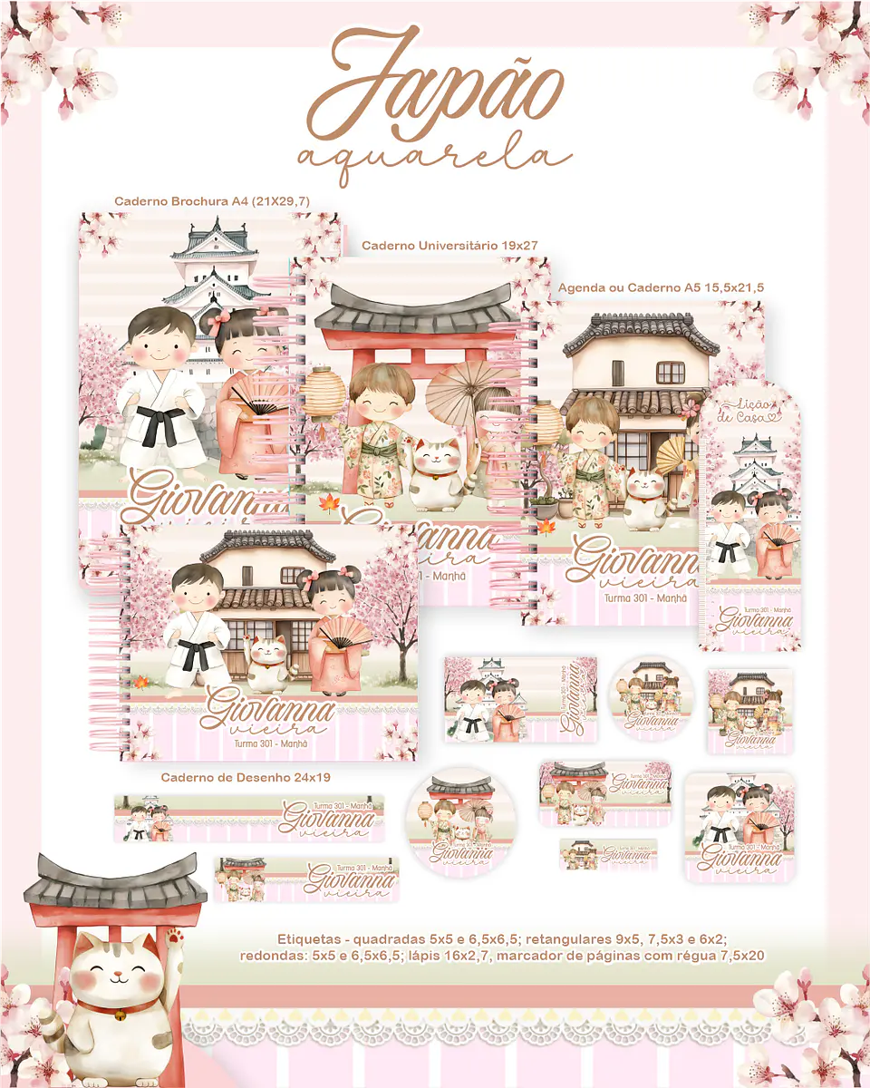 Arquivo Escolar Japão Aquarela - Pamella 1