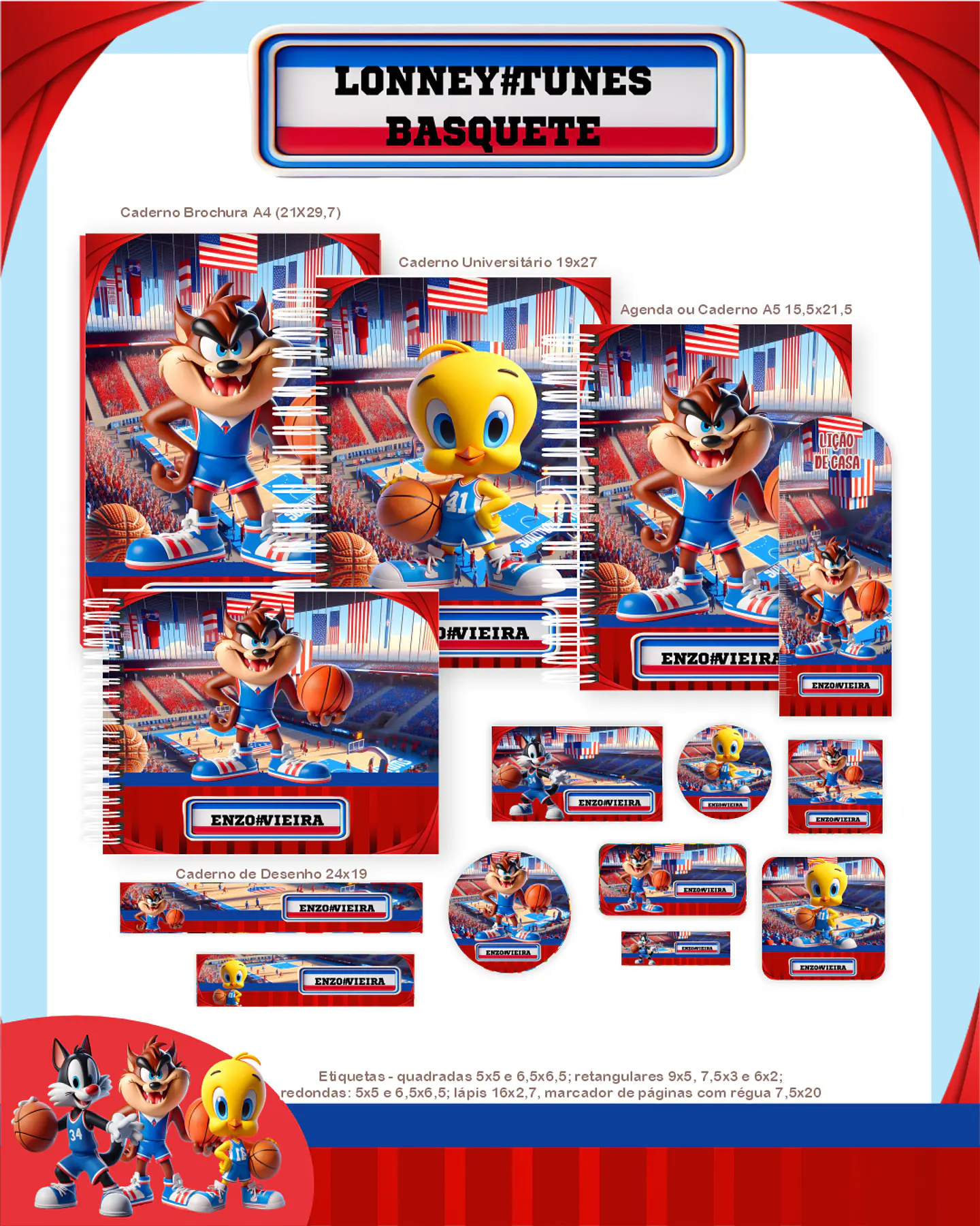 Arquivo Escolar Lonney Tunes - Pamella 1