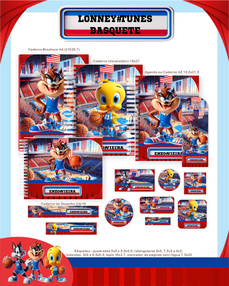 Arquivo Escolar Lonney Tunes - Pamella 1