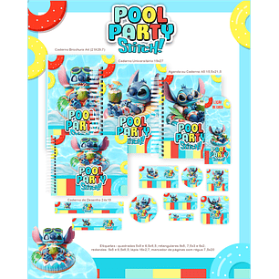 Arquivo Escolar Poo Party Stitch - Pamella