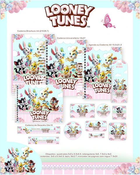 Arquivo Escolar Looney Tunes- Pamella