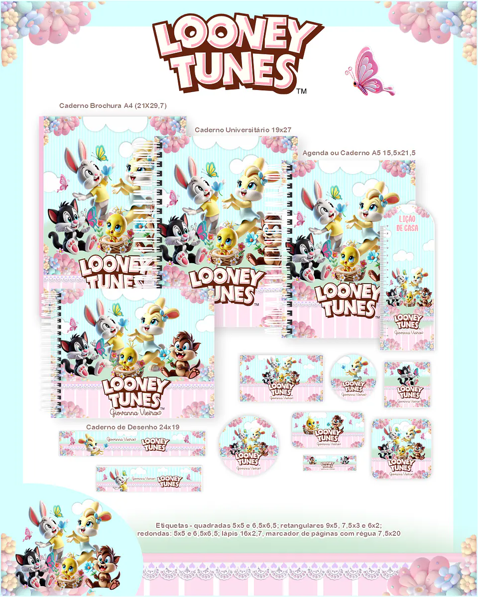 Arquivo Escolar Looney Tunes- Pamella 1