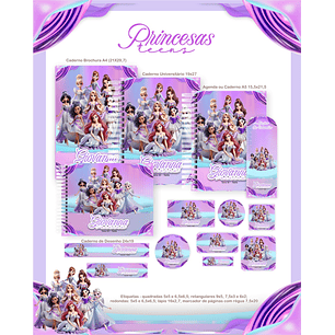 Arquivo Escolar Princesas Teen - Pamella