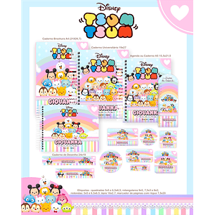 Arquivo Escolar Tsum Tsum - Pamella