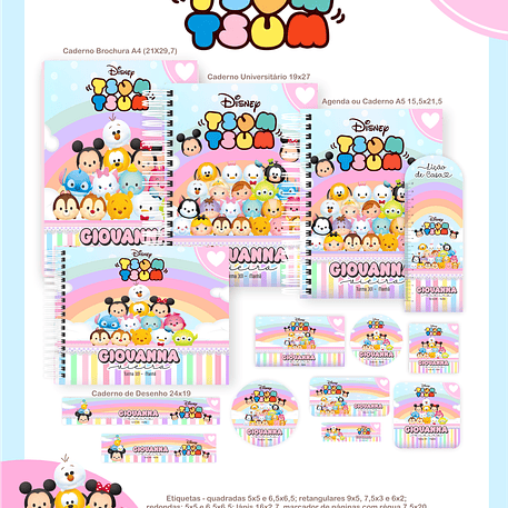 Arquivo Escolar Tsum Tsum - Pamella 1