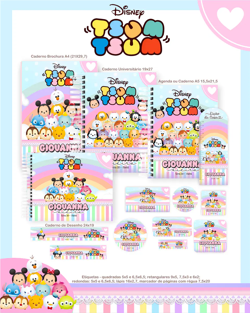 Arquivo Escolar Tsum Tsum - Pamella 1