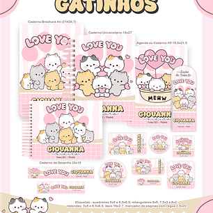 Arquivo Escolar Gatinhos - Pamella