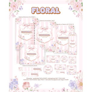 Arquivo Escolar Floral - Pamella