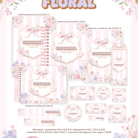 Arquivo Escolar Floral - Pamella 1