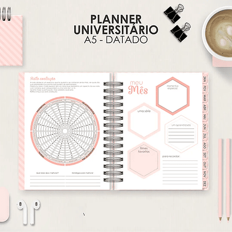 Arquivo Miolo Planner A5 Datado Horizontal 7