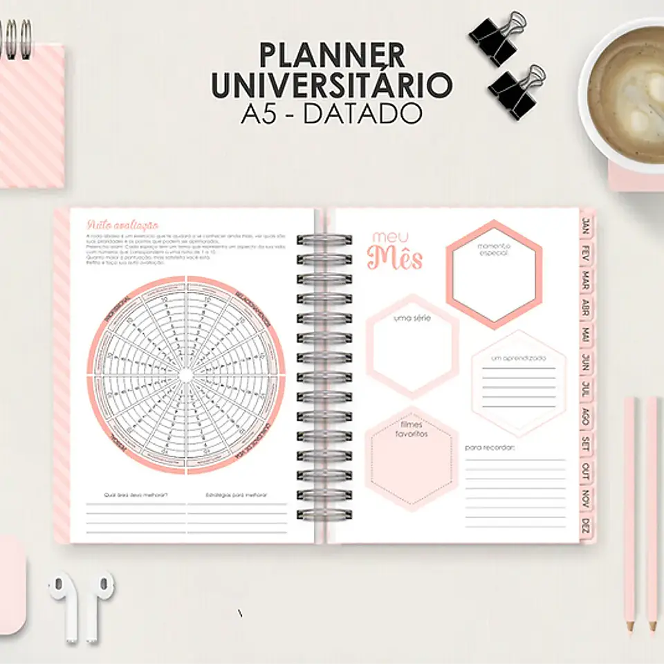 Arquivo Miolo Planner A5 Datado Horizontal 7
