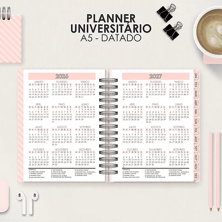 Arquivo Miolo Planner A5 Datado Horizontal 12