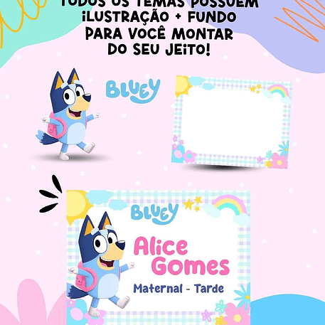 Kit Digital Etiquetas Escolares 60 Temas - Ana Flor 4