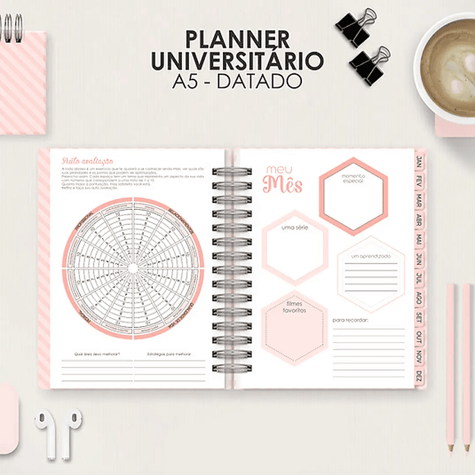 Arquivo Miolo Planner A5 Datado Vertical 10