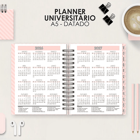 Arquivo Miolo Planner A5 Datado Vertical 13