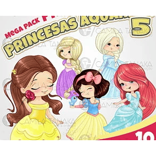 Kit Digital Princesas Aquarela 5