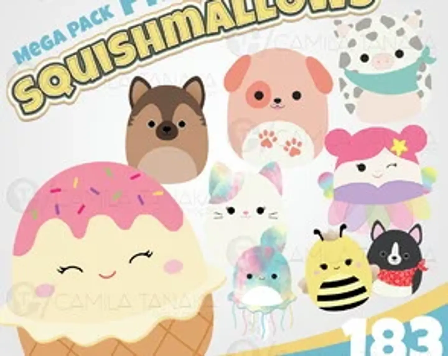 Kit Digital Squishamallows 1