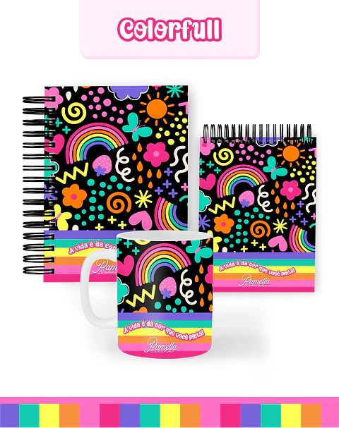 Arquivo Combo Encadernação Colorfull 2026 - Pamella