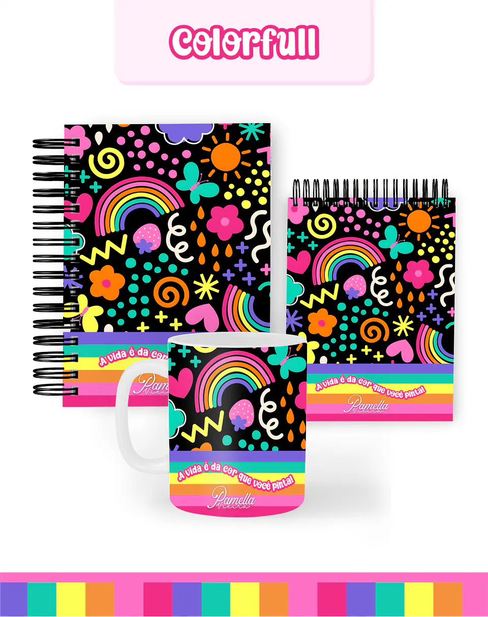 Arquivo Combo Encadernação Colorfull 2026 - Pamella 1