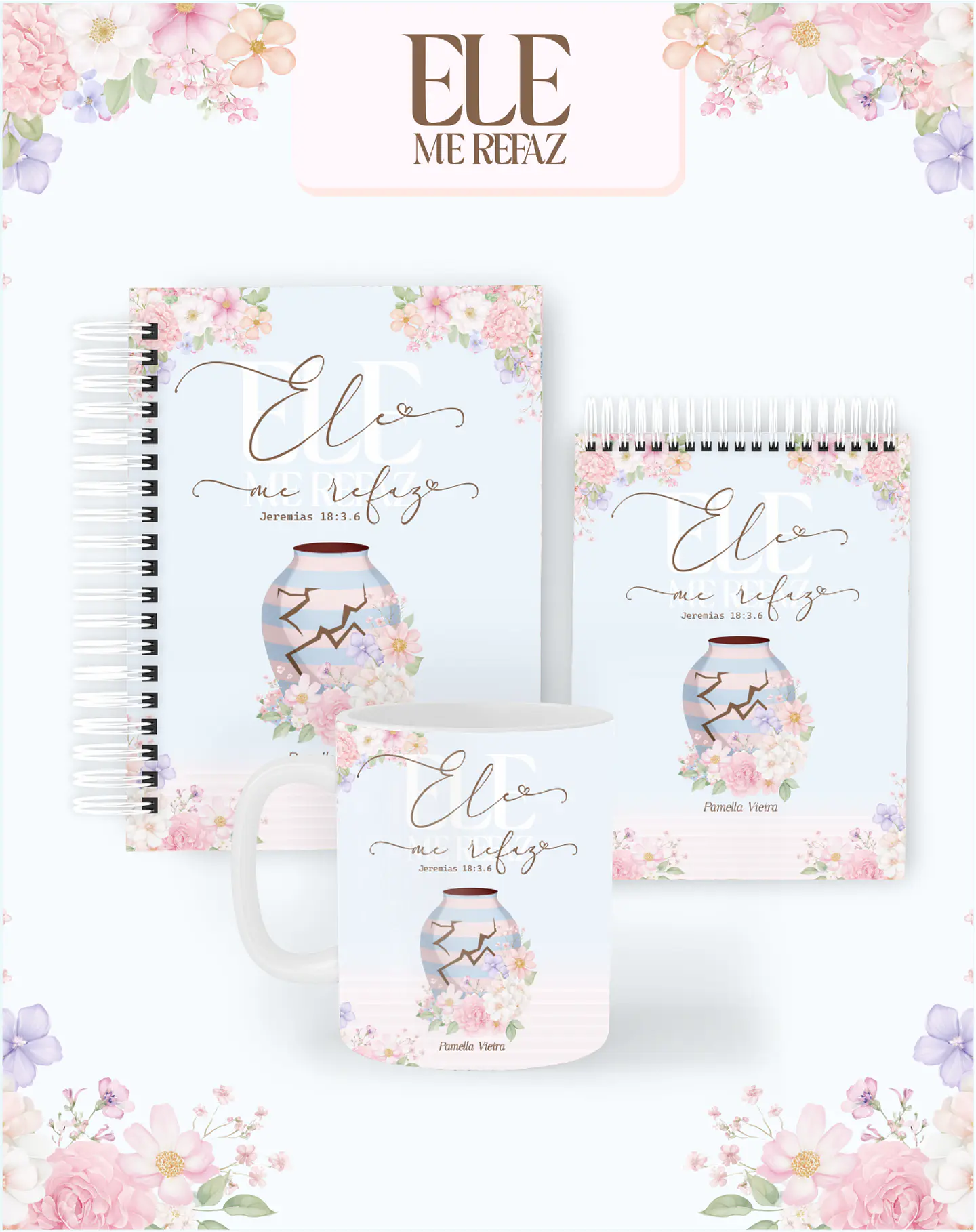 Arquivo Combo Encadernação Ele me refaz 2026 - Pamella 1