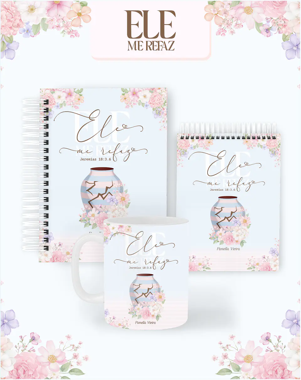 Arquivo Combo Encadernação Ele me refaz 2026 - Pamella 1